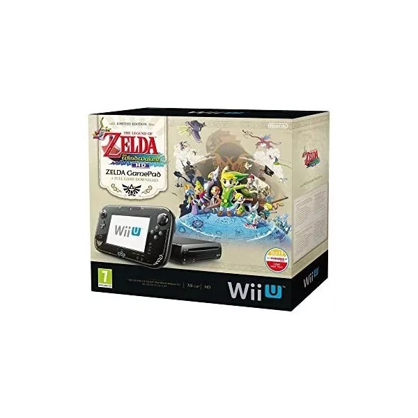 Console Nintendo Wii U 32 Go noire The Legend of Zelda : Wind Waker HD - édition limitée premium pack