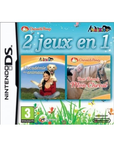 2 Jeux en 1 Mon cheval et moi + L'académie des animaux Nintendo DS