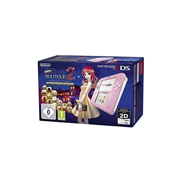 Console Nintendo 2DS - rose/blanc + La Nouvelle Maison du Style 2 Préinstallé