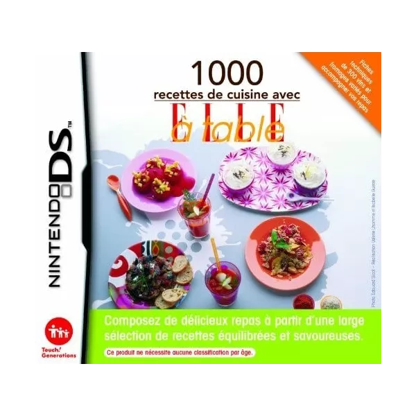 1000 recettes de cusine avec ELLE à table Nintendo DS