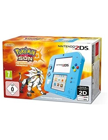 Console Nintendo 2DS : bleu + Pokémon Soleil Préinstallé - édition speciale