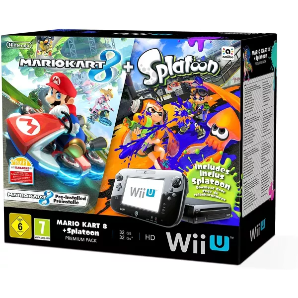 Console Nintendo Wii U 32 Go Pack Mario Kart 8 et Splatoon