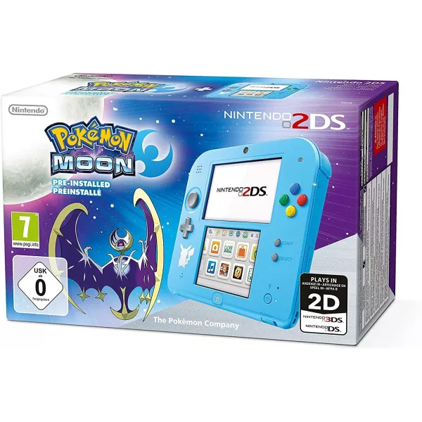 Console Nintendo 2DS : bleu + Pokemon Lune Preinstalle - edition speciale