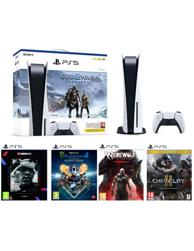 Pack PS5 Standard : Console PS5 +5 Jeux