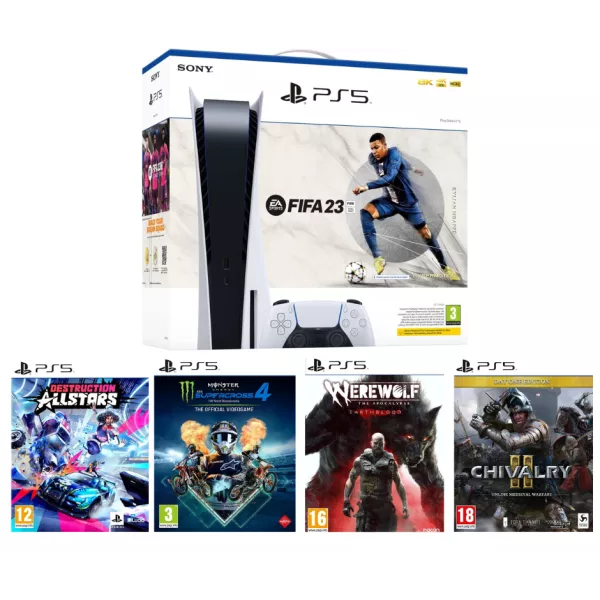 Pack PS5 FIFA 23 Standard : Console PS5 +5 Jeux