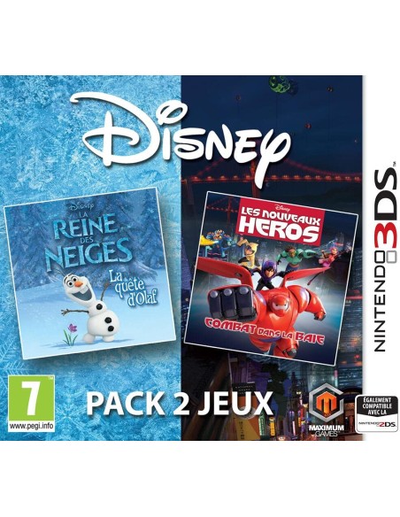 Disney pack 2 jeux : La Reine des Neiges + Les Nouveaux Héros Nintendo 3DS