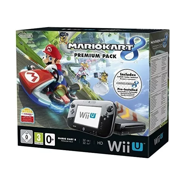 Console Nintendo Wii U 32 Go noire + Mario Kart 8 préinstallé - premium pack