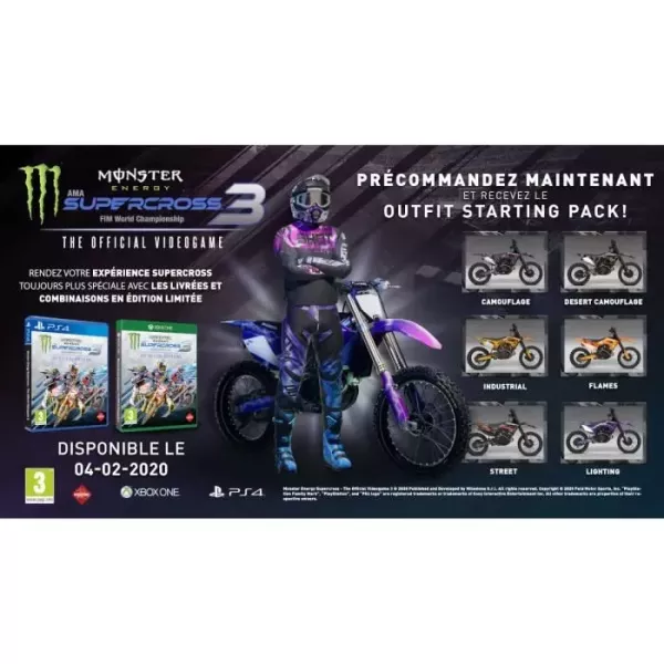 Monster Energy Supercross 3 PS4 – Jeu de course Supercross officiel