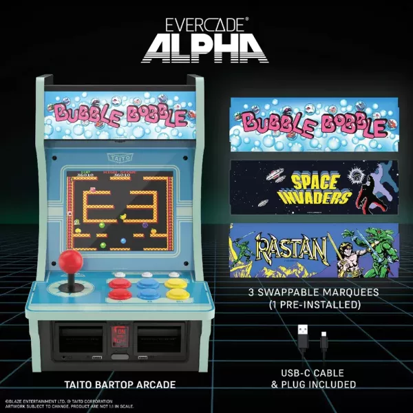 Evercade Alpha Taito Bartop Arcade - Bubble Bobble & 10 Jeux Rétro | NetGamesRetro