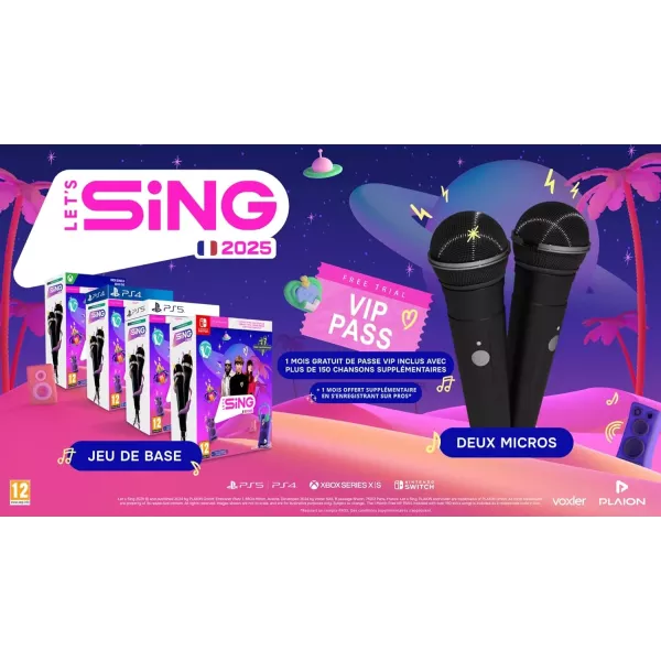 Let's Sing 2025 + 2 microphones Xbox One / Series X