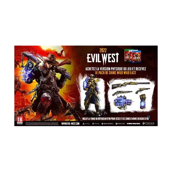 Evil West PS5 : Jeu d'action western immersif, neuf ou reconditionné à neuf sous blister. Découvrez-le sur NetGamesRetro !