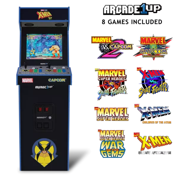 Arcade1Up X-Men '97 Deluxe – Borne d'Arcade Officielle 8 Jeux + Livraison Offerte