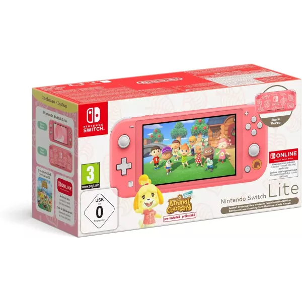 Console Nintendo Switch Lite Edition Animal Crossing : New Horizons (Marie Hawaï)