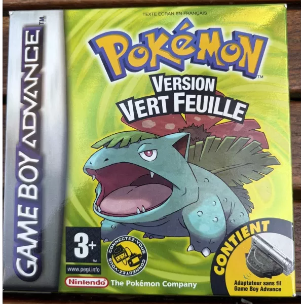 Pokemon Version Vert Feuille Nintendo GameBoy Advance GBA