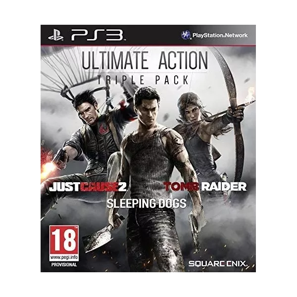 Action Pack : Tomb Raider + Just cause 2 + Sleeping Dogs PS3