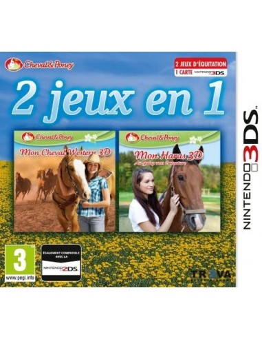 2 jeux en 1: Mon cheval Western + Mon Haras 3D : Au Galop Vers L'Aventure Nintendo 3DS