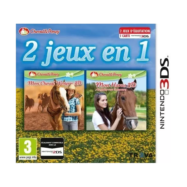 2 jeux en 1: Mon cheval Western + Mon Haras 3D : Au Galop Vers L'Aventure Nintendo 3DS