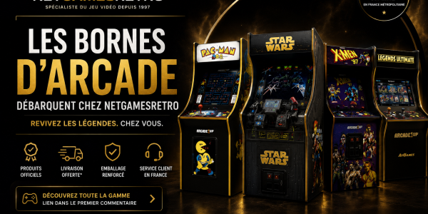 Les bornes d'arcade officielles débarquent chez NetGamesRetro : Arcade1Up & AtGames