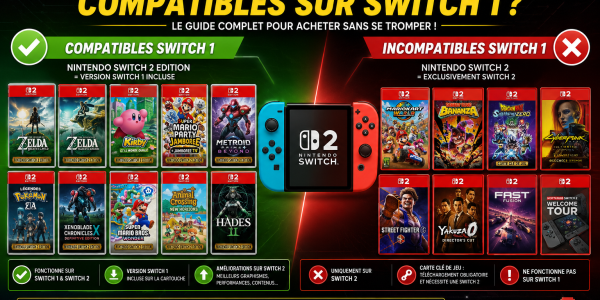 Jeux Nintendo Switch 2 compatibles avec la Switch 1 : la liste complète (2026)