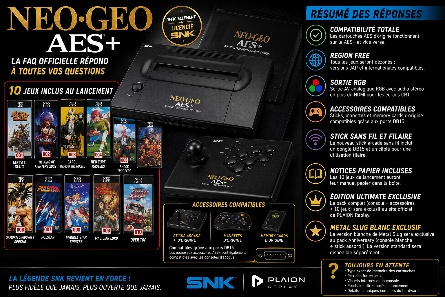 NEOGEO AES+ : PLAION répond enfin aux grandes questions des joueurs