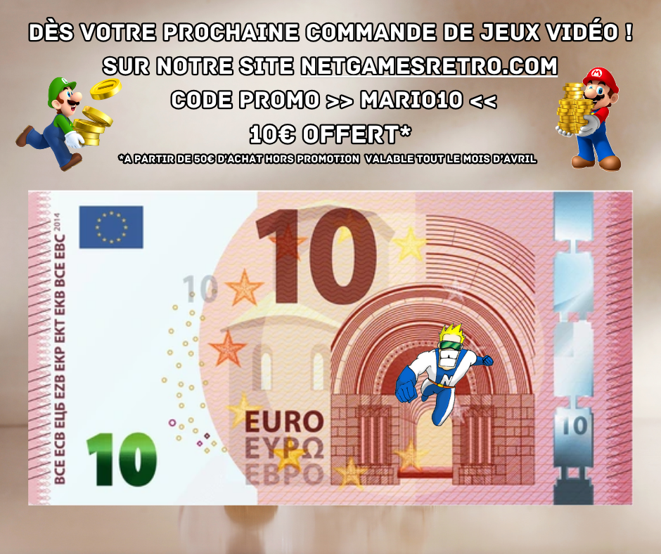 10€ offert pour les Gamers sur NetGamesRetro.com
