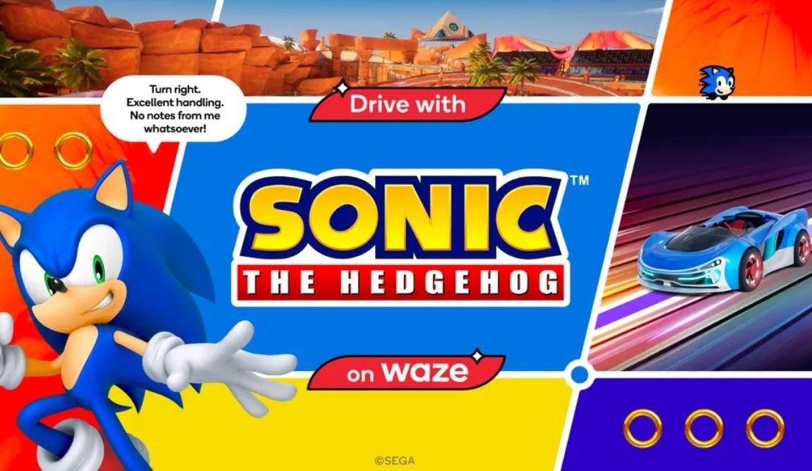 Conduisez avec Sonic Racing sur Waze : la route devient un circuit SEGA !